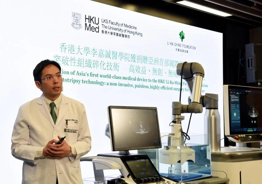 Professor Albert Chan Chi-yan is enthusiastic about the pioneering histotripsy technology. He will lead clinical trials for 20 liver patients at Queen Mary Hospital.  