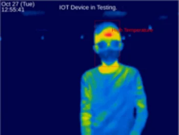 The SASH box learns the normal human body temperature distribution with an AI model built from the captured thermal images, and thereby detects human faces with deviating temperatures.   