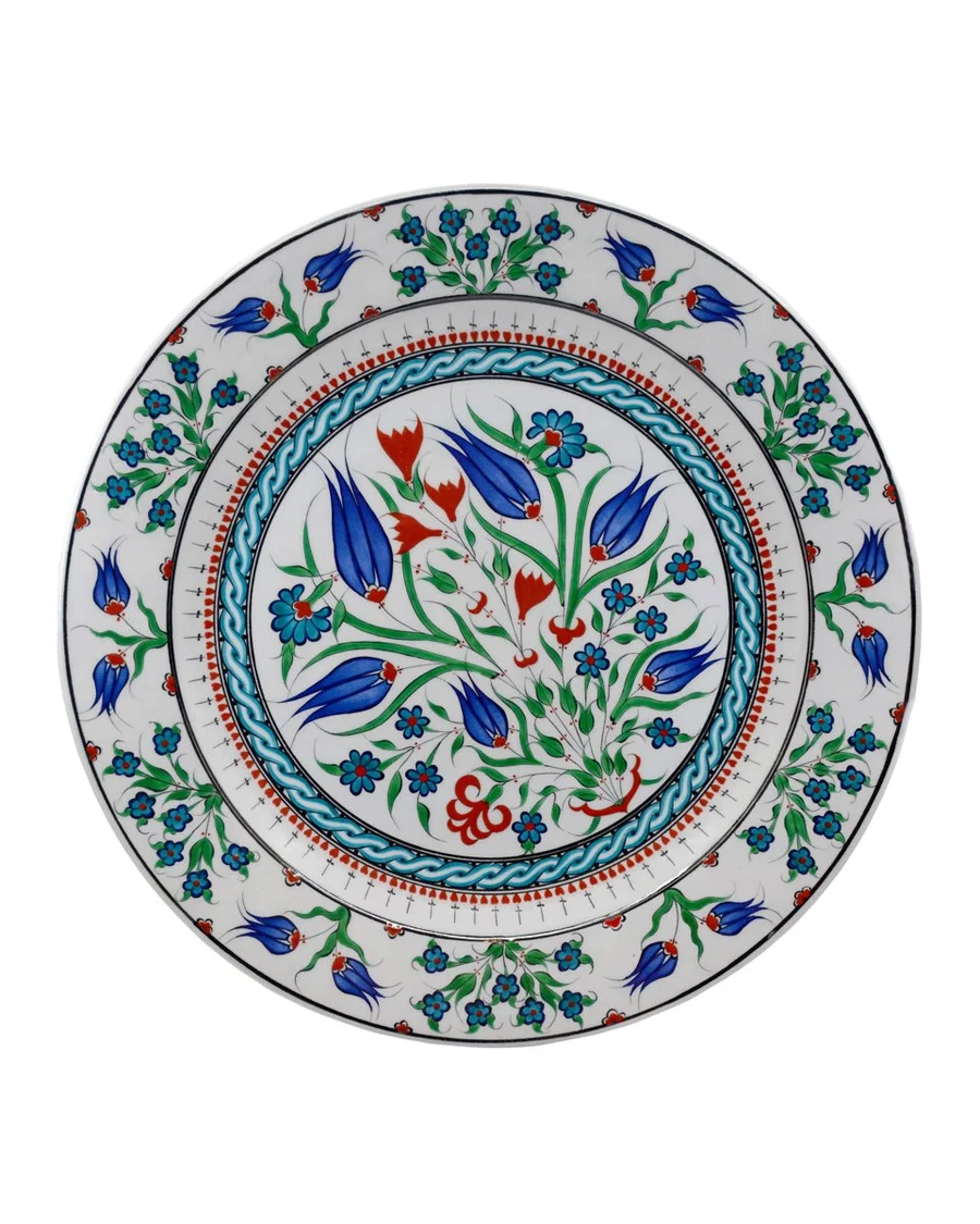 Plate with tulips