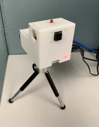 The SASH box is built on Raspberry Pi 4; the current version is equipped with LEDs, a speaker, and a consumer grade thermal camera for potential risk alert of COVID-19.   