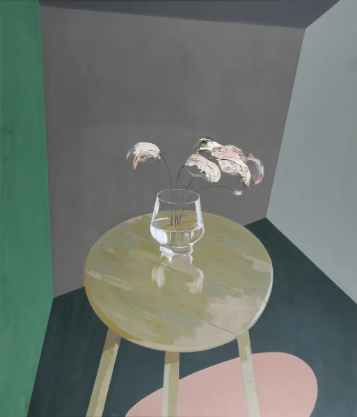 Pink Flowers Chen Shuxia (b. 1963) Oil on canvas 1991 H. 140 cm x W. 120 cm HKU.P.1994.1011