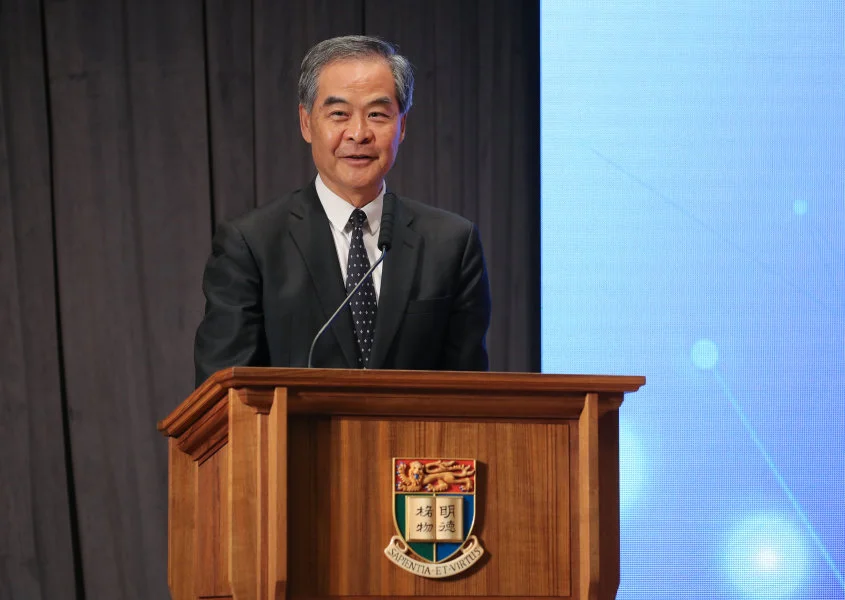 The Hon. Chun-ying Leung, Vice-Chairman of National Committee of the Chinese People’s Political Consultative Conference, delivers opening remarks.  