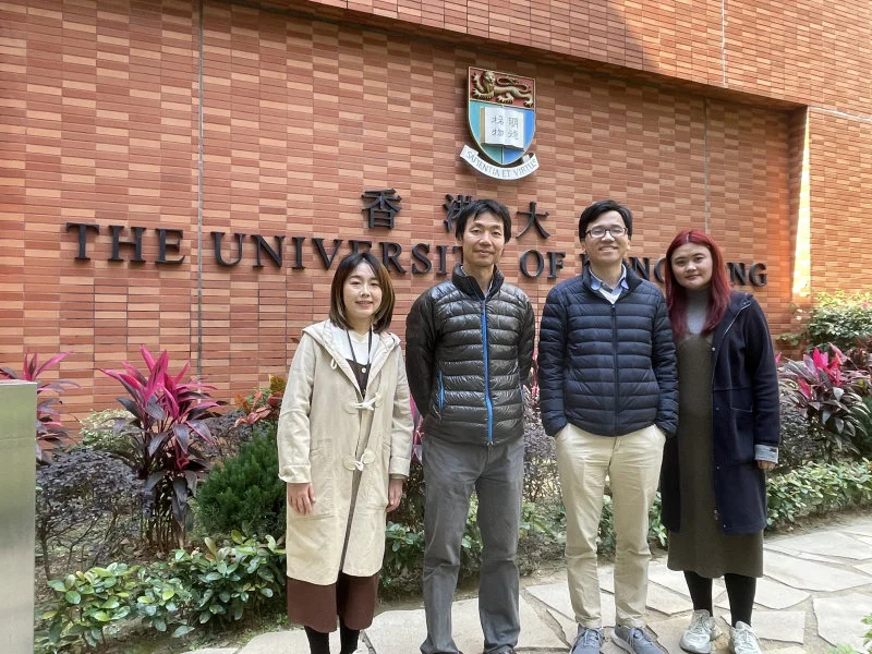 Image 2: A group photo of key members of the research team. From left: PhD student Ms Kun CHEN from the School of Biological Sciences, Faculty of Science, HKU; Professor Ken Hoi Tang MA from the Department of Pathology, LKS Faculty of Medicine, HKU; and Professor Gary Ying Wai CHAN and Postdoctoral Fellow Dr Nannan KONG from the School of Biological Sciences, Faculty of Science, HKU.  