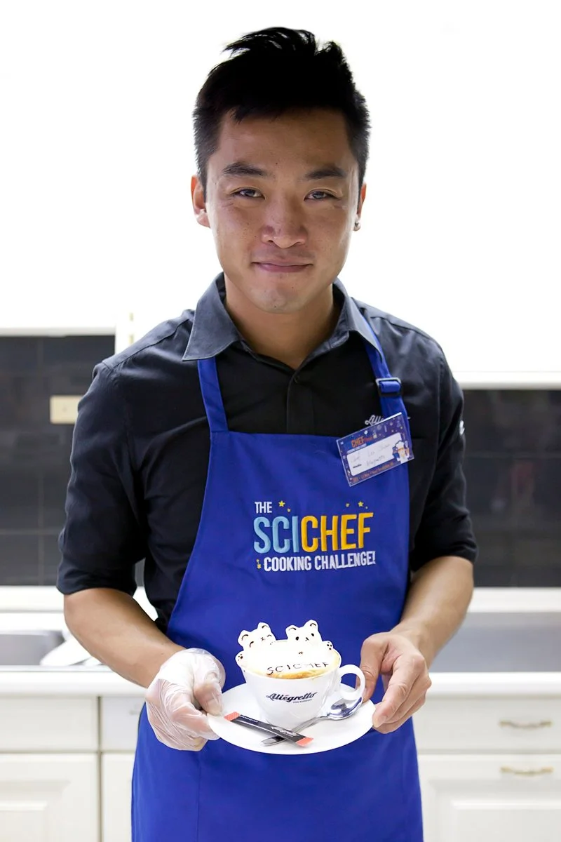 Chief barista Leo Chau presented his 3D latte bears creation