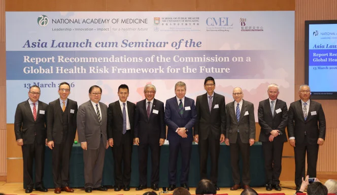 Asia Launch cum Seminar of the Report Recommendations of the 
Commission on a Global Health Risk Framework for the Future
— Global Collaborations to Prevent and Combat Infectious Diseases