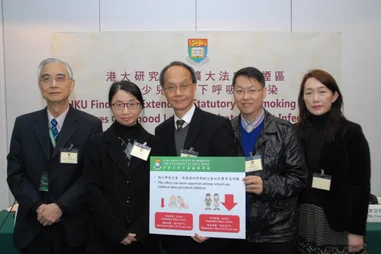 HKU Finds that Extending Statutory No Smoking Areas
Reduces Childhood Lower Respiratory Tract Infections