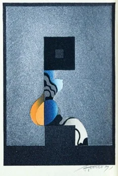 Silver Night Kurosaki Akira (1973–2019) 1971 Woodcut: 6 colours from 9 woodblocks Echizen Torinoko paper Edition: 1 unnumbered of 500