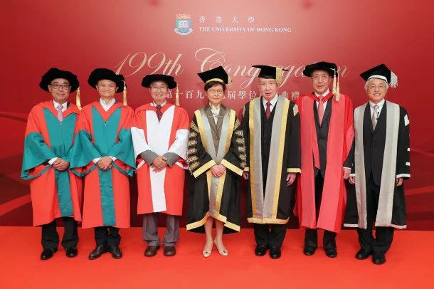 HKU confers honorary degrees upon three outstanding individuals 
at the 199th Congregation