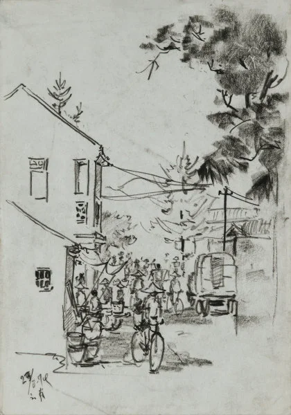 Yunnan Province Eddie Chau (1945–2020) 1974 15 x 21 cm Felt Pen and Charcoal Gift of Eddie Chau’s Family HKU.P.2024.2659.9