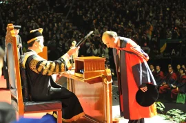 HKU Confers Honorary Degrees upon Three Outstanding Individuals
at the 187th Congregation