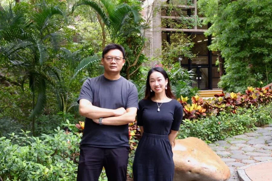 Photo of Professor Bin Jiang (left) and Dr. Jiali Li (right) as corresponding author and co-first author.