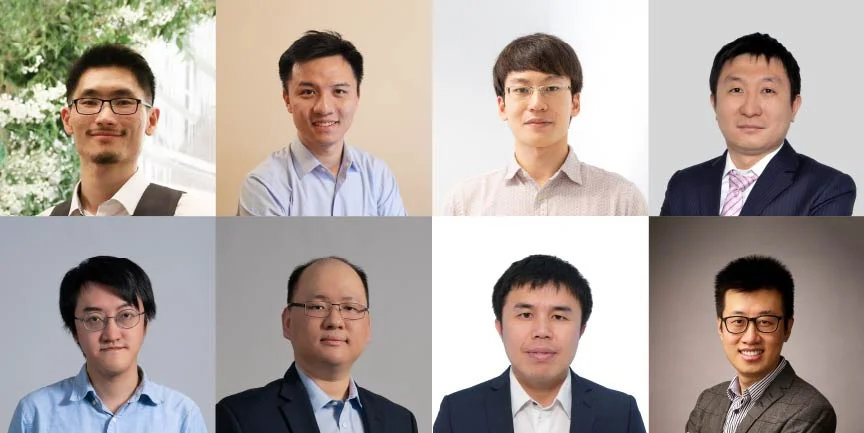 (upper row) Dr Peng Yifan Evan, Dr Xiang Chao, Dr Yang Yuxiang and Dr Yuan Shuofeng (lower row) Dr Chan Kei Yuen, Dr Huang Zhongxing, Dr Luo Xin and Dr Wang Peng
