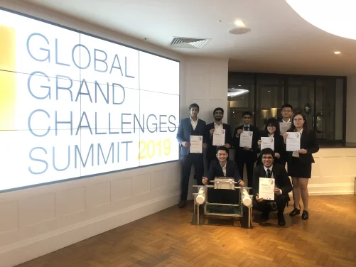 HKU Engineering-led student team wins 1st runner-up 
at Global Grand Challenges Summit 2019 in London