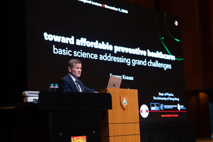 Professor Ferenc Krausz, Nobel Laureate and newly appointed Chair Professor in the Department of Physics under the Faculty of Science