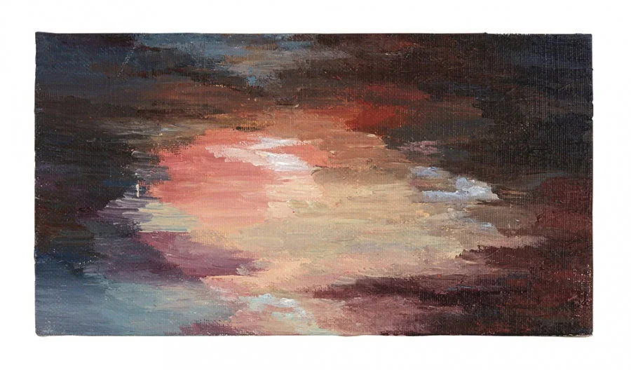 Little Chromatic Fantasies I (Thinking of Jan Pieterszoon Sweelinck)  Mixed media on canvas 2020    H.11.8 x W.21.8cm Artist’s collection  