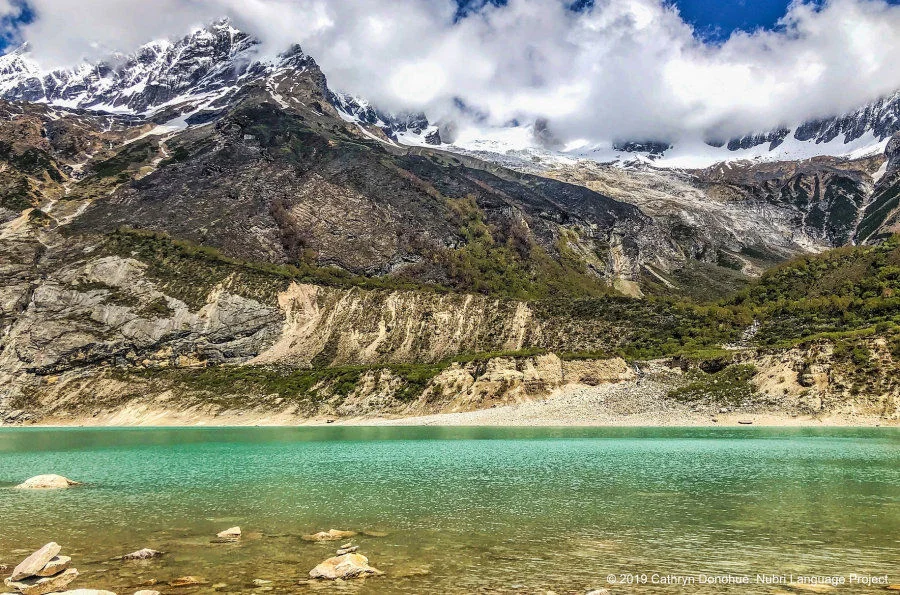 Birendra Tal is a freshwater lake at the foot of Mt Manaslu, 40mins walk from Sama village.  
