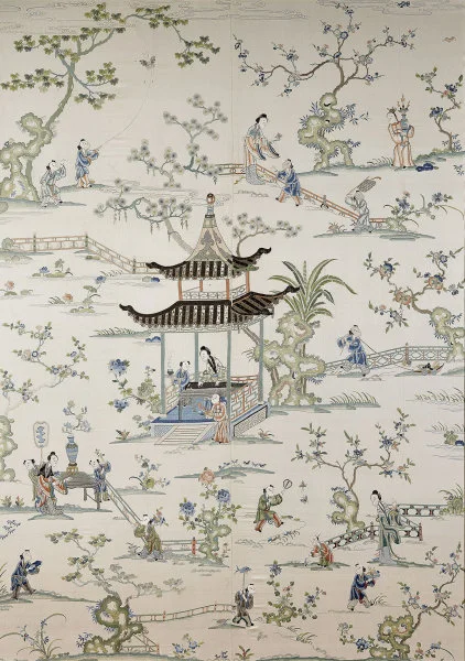 Ladies and children China Qing dynasty (1644–1911) 19th century Silk Panel 179 x 126.7 cm Gift of Mr and Mrs Wellington Yee HKU.T.2005.1595 Image Courtesy of the University Museum and Art Gallery, HKU