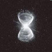 Smoke rings from the puffs of a dying star