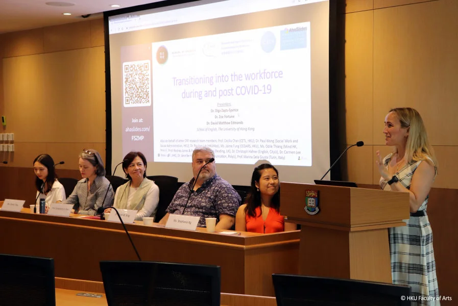 Associate Professor Dr. Olga Zayts-Spence, Director of HKU RIICH (at the right), introduced the Interactive Panel Discussion, welcomed and thanked all distinguished speakers and participants.  