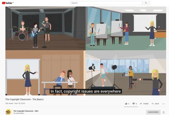 HKU Law promotes creative and ethical use of copyright works in education through short videos
