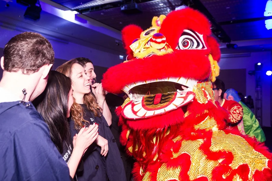 Lion Dance performance at the Asia Social Night.