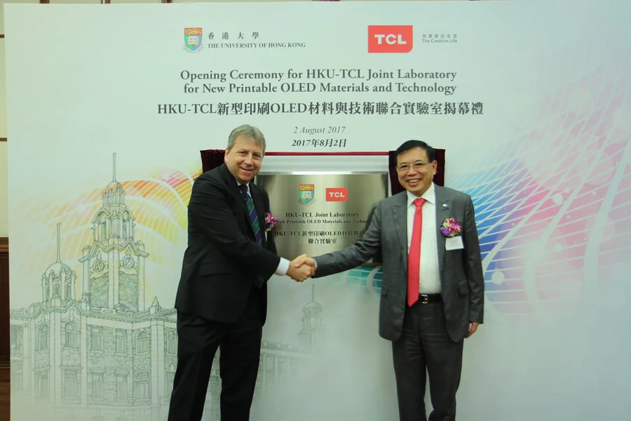 opening of HKU-TCL Joint Laboratory for New Printable OLED Materials and Technology.