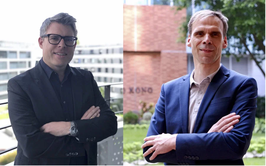 Professor Christian Montag, Professor of Ulm University in Germany (left) and Professor Benjamin Becker, Professor of the Department of Psychology and Principal Investigator of the State Key Laboratory of Brain and Cognitive Sciences of The University of Hong Kong (right)  