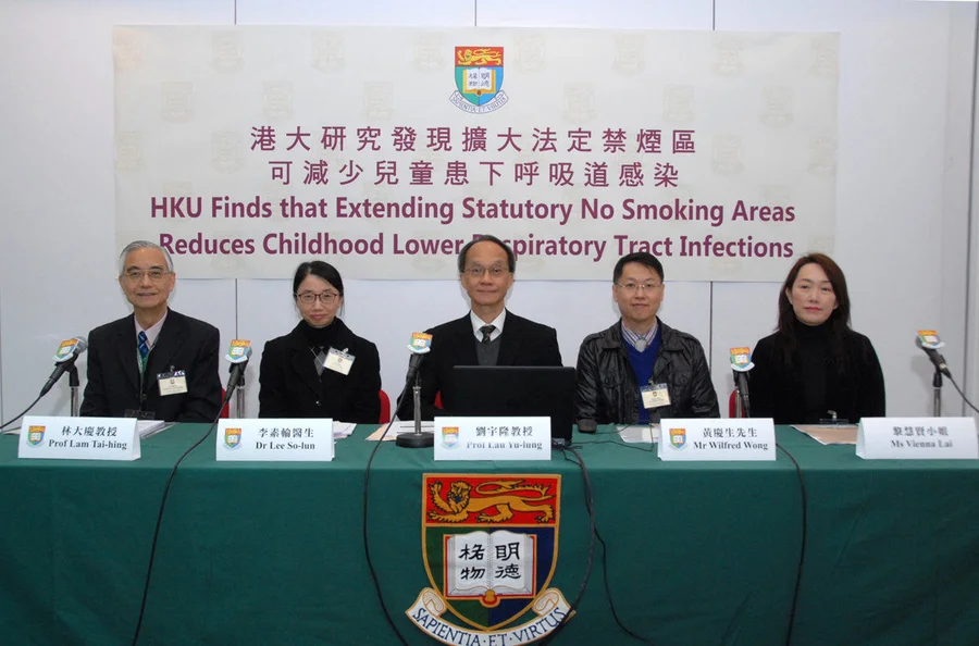 To protect children from the harms of secondhand smoke, the research team highly recommends the government to further extend the statutory no smoking areas, particularly the areas in the vicinity of schools, playgrounds and childcare centres where more children stay.