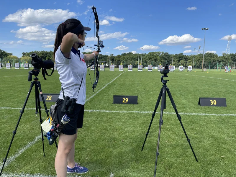 HKU Sports Scholar Yeung Tsz Chai, Natalie  broke three Hong Kong Records in the 2022 Archery World Cup held in France