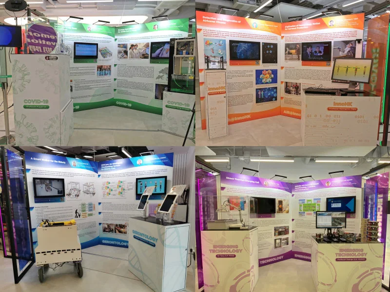 The Inaugural Exhibition was divided into 4 zones, including: “InnoHK”, “COVID-19”, “Gerontology” and “Emerging Technology”  