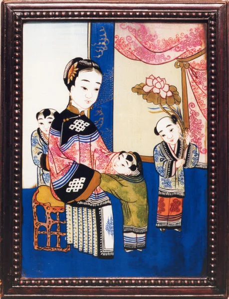 Mother and children Probably Shandong province, China Republican period 456 x 353 mm (with frame) Mei Lin Collection, C087 Image Courtesy of Rupprecht Mayer