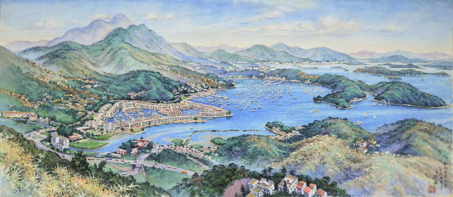 Sai Kung Panorama Eddie Chau (1945–2020) 2005 109 x 49 cm Watercolour Gift of Eddie Chau’s Family HKU.P.2024.2659.198