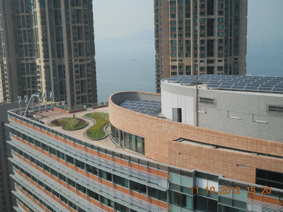 Roof garden and Solar panels