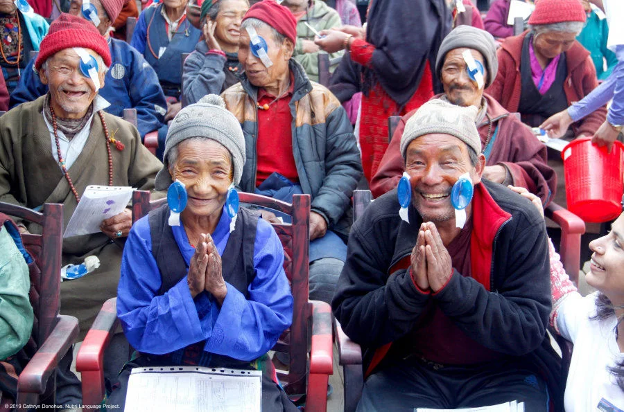 Two of the villagers who had bilateral cataracts removed are seeing for the first time after having been blind for several years.  