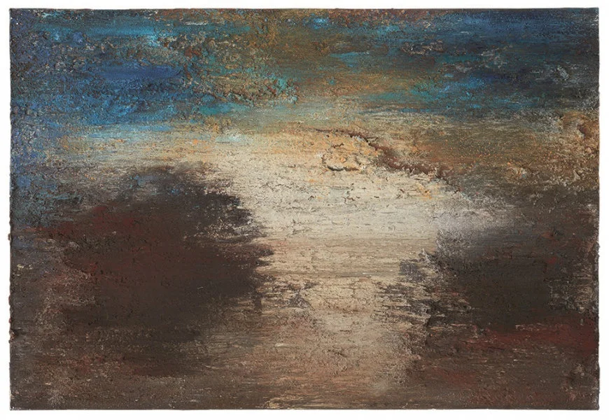 Floating Mountains  Mixed media on canvas2019 H.61.6 x W.91.5 x D.7.5cm Artist’s collection  