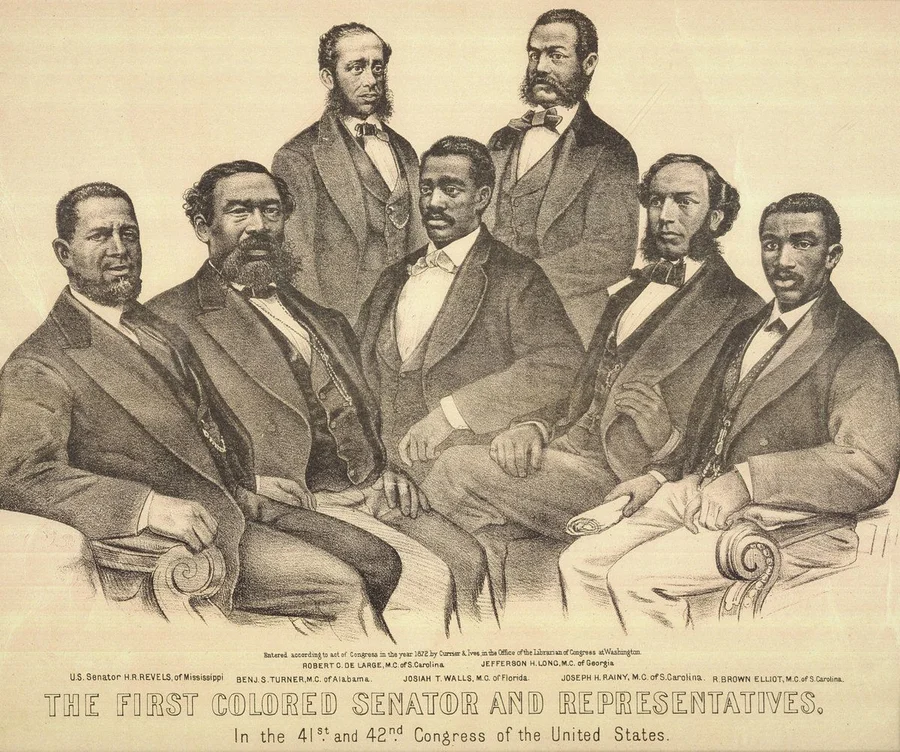 The First Colored Senator and Representatives in the 41st and 42nd US Congress of the United States