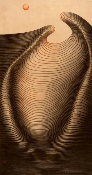 Concentration Irene CHOU (Zhou Lü-yun, 1924–2011) 1980 Vertical scroll, ink and colour on paper 179.7 x 95.5 cm HKU.P.1986.1413