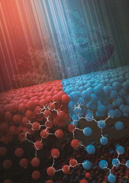 Novel ink composed of colourful microbeads adapts to the appearance of received light by light-driven separation.  