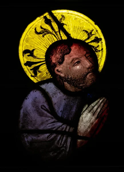 Christ in Agony in the Garden Anonymous Possibly Ravensburg, Germany, ca. 1400 Glass H: 30.9 cm; W: 20.2 cm The McCarthy Collection Image Courtesy of Mark French