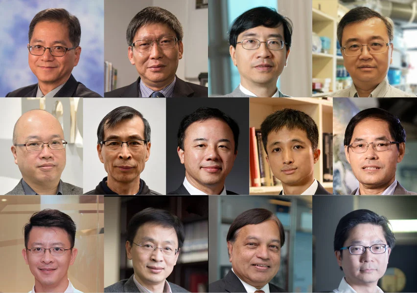 From Left (first row): Professor Dennis Y.C. LEUNG, Professor GUAN Yi, Professor YUEN, Kwok-Yung, Professor ZHANG Tong From Left (second row): Professor James LAM, Professor SUN Min, Professor Xiang ZHANG, Professor YAO Wang, Professor ZHAO Guochun From Left (third row): Dr HUANG Kaibin, Professor Kevin ZHOU Zheng, Professor Joseph Sriyal Malik PEIRIS, Professor Leo L.M. POON