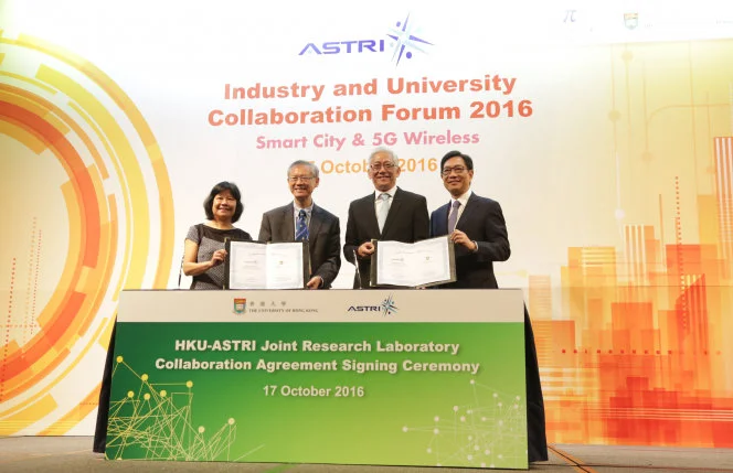 HKU partners with ASTRI to establish Joint Research Laboratory
on FinTech, HealthTech and Smart City