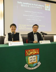 HKU Swallowing Research Laboratory releases survey findings on 
“Facilitate aging in place:
 safe swallowing in the frail elderly living in the community and in nursing homes”