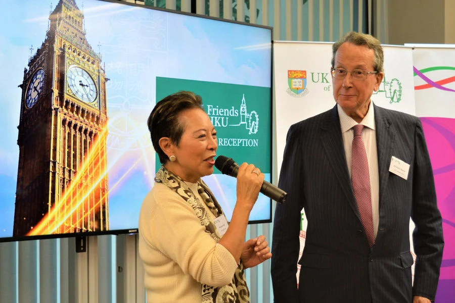 (Left) Ms Irene Man, Trustee of UK Friends of HKU (Right) Mr Martin Gilbert Barrow, Director of Matheson & Co Limited and Committee Member of The Hong Kong Association in UK
